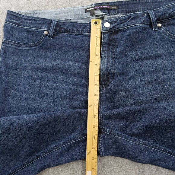 Volcom Jeans Womens 24 W Plus Blue Skinny Ankle Legging Fit Stretch Zip Fly - Picture 12 of 16